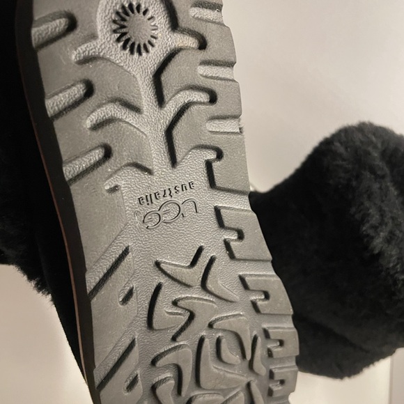Shearling UGG Black Suede Boots Size 9 - Picture 8 of 9